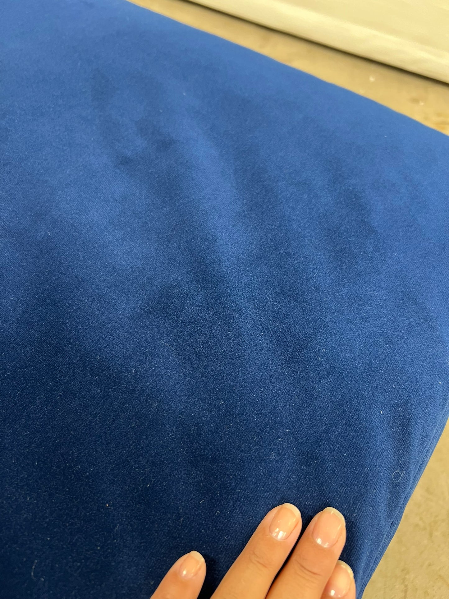 106" Elegant Performance Fabric Slip Cover Sofa- Cobalt Blue