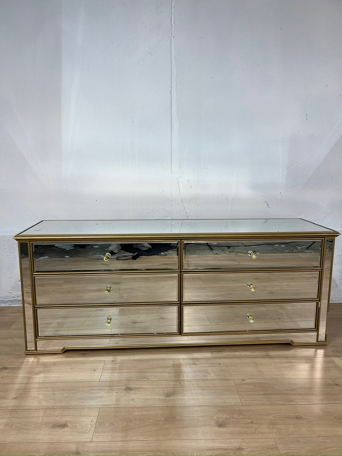 Caila 48" Mirrored 6-Drawer Double Dresser