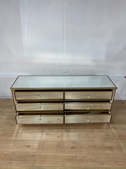 Caila 48" Mirrored 6-Drawer Double Dresser