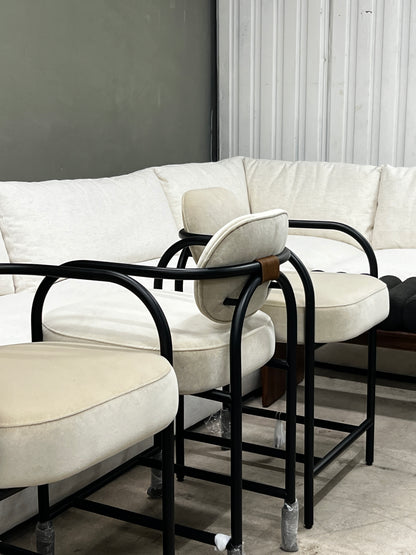 Denver Modern Arches Counter Stools – Set of 3, Velvet – New Open Box