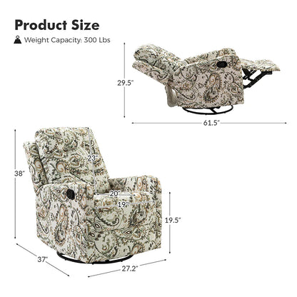 Helmut Manual Swivel Glider Recliner-JEA