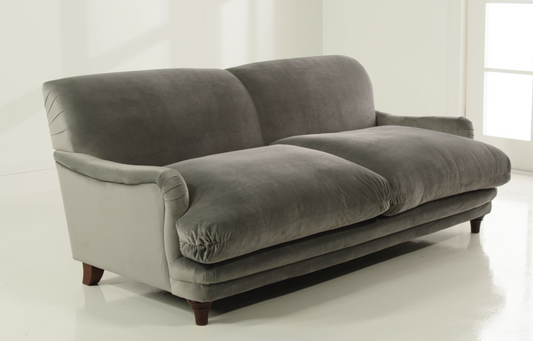 Latitude Run Alexe 74″ Velvet Charles of London Sofa – New, Open Box (Platinum Gray)