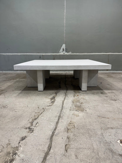 Bernhardt Blythe Sandblasted White Cocktail Table