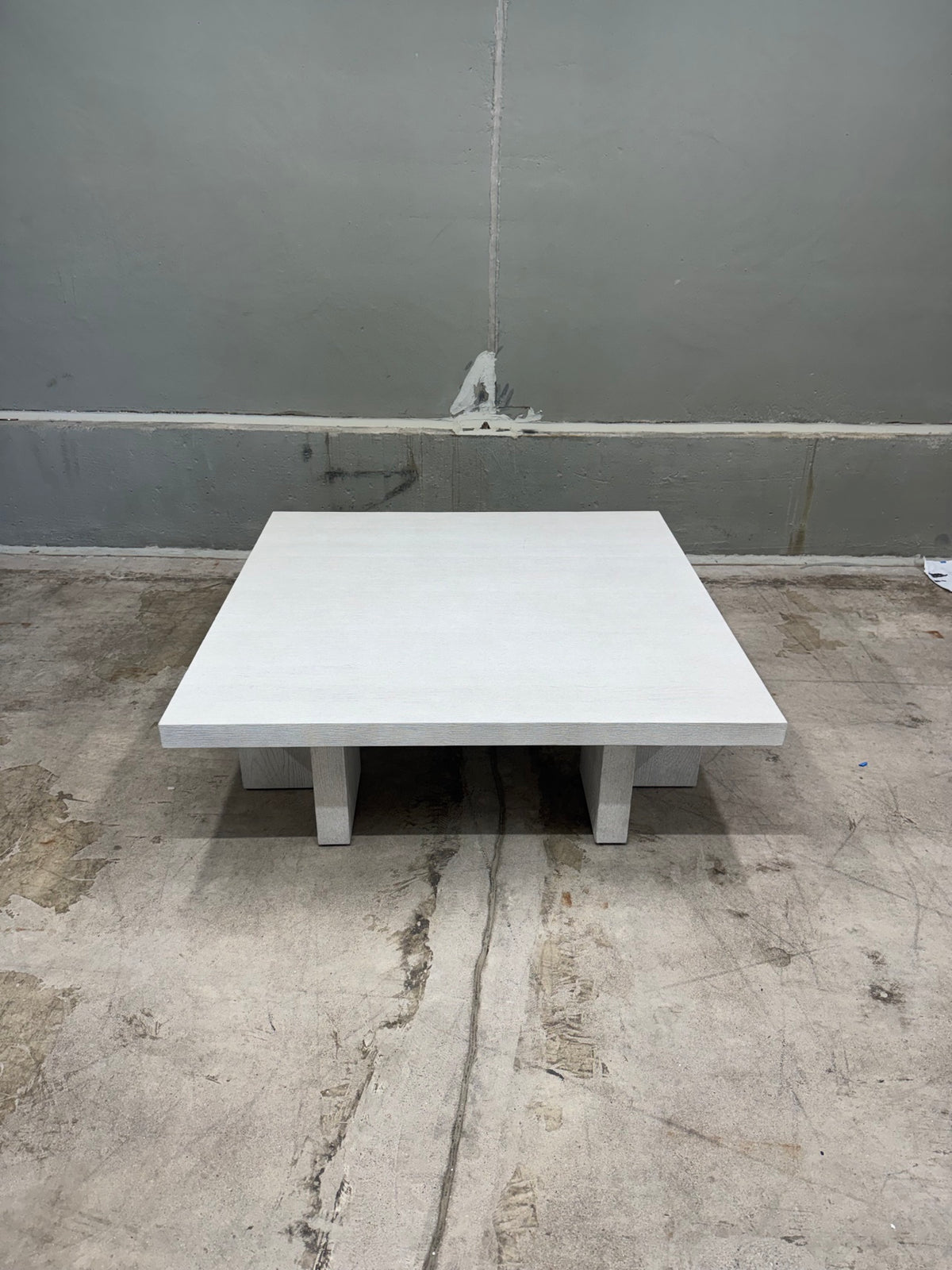 Bernhardt Blythe Sandblasted White Cocktail Table