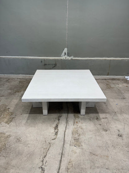 Bernhardt Blythe Sandblasted White Cocktail Table