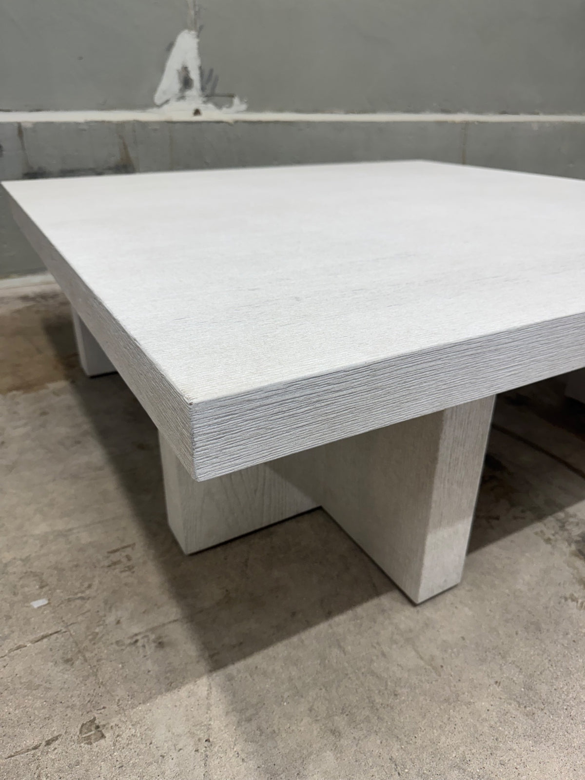 Bernhardt Blythe Sandblasted White Cocktail Table